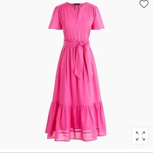 NWOT: Sz 10 J. Crew Factory Cotton tie-waist tiered midi dress